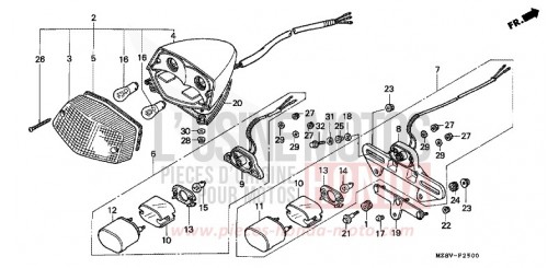 TAILLIGHT (1) VT600CV de 1997